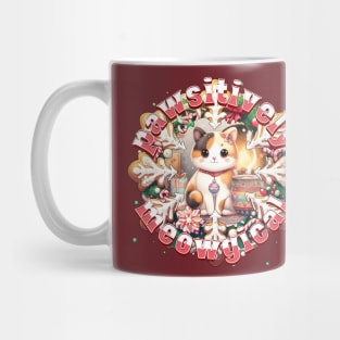 Meowy Catmus Wreath Pawsitively Meowgical 5C4 Mug